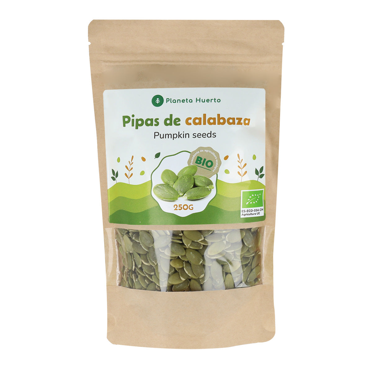 Pipas peladas calabaza ECO Planeta Huerto 250 g