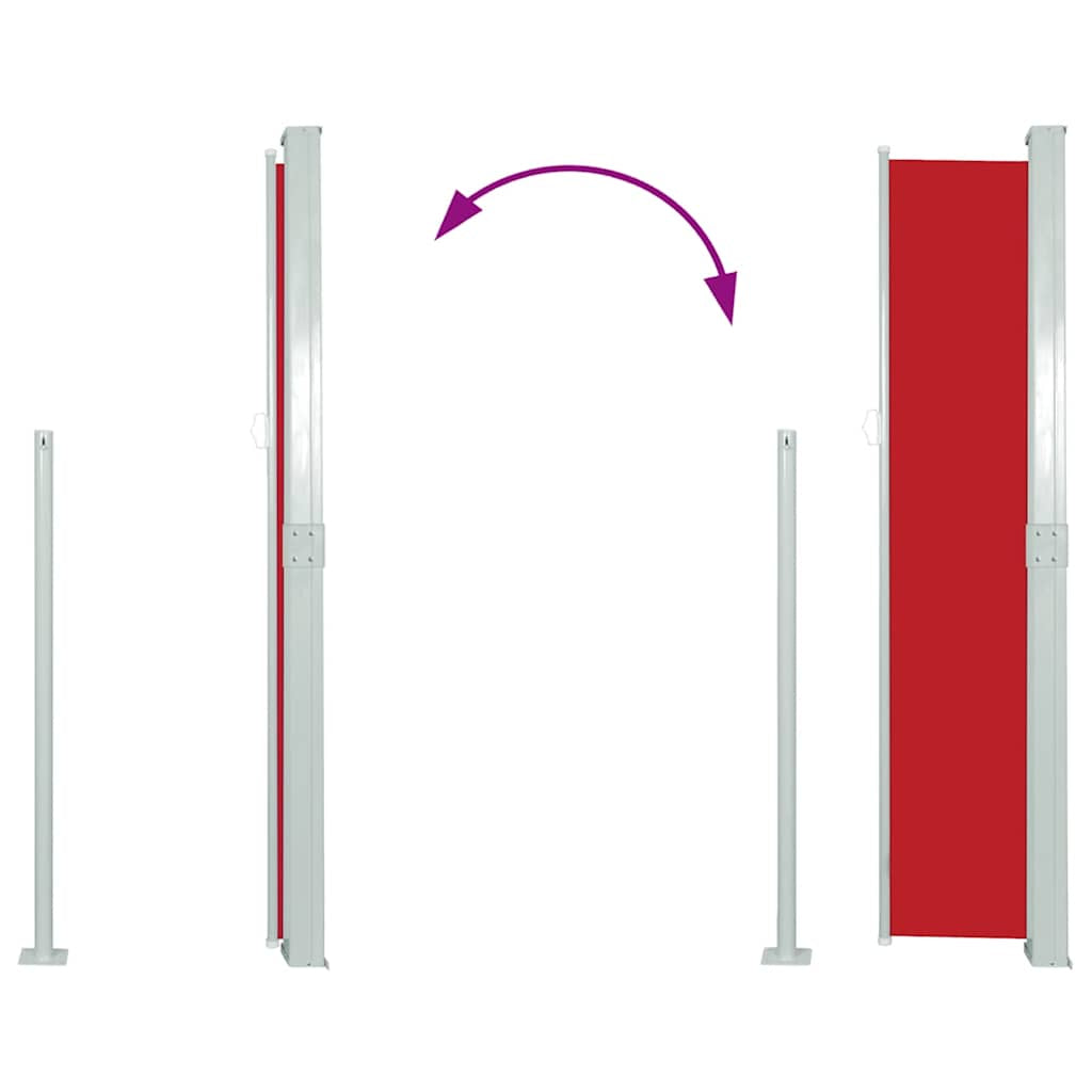 Vidaxl Toldo Lateral Retráctil 140x300 Cm Rojo_4