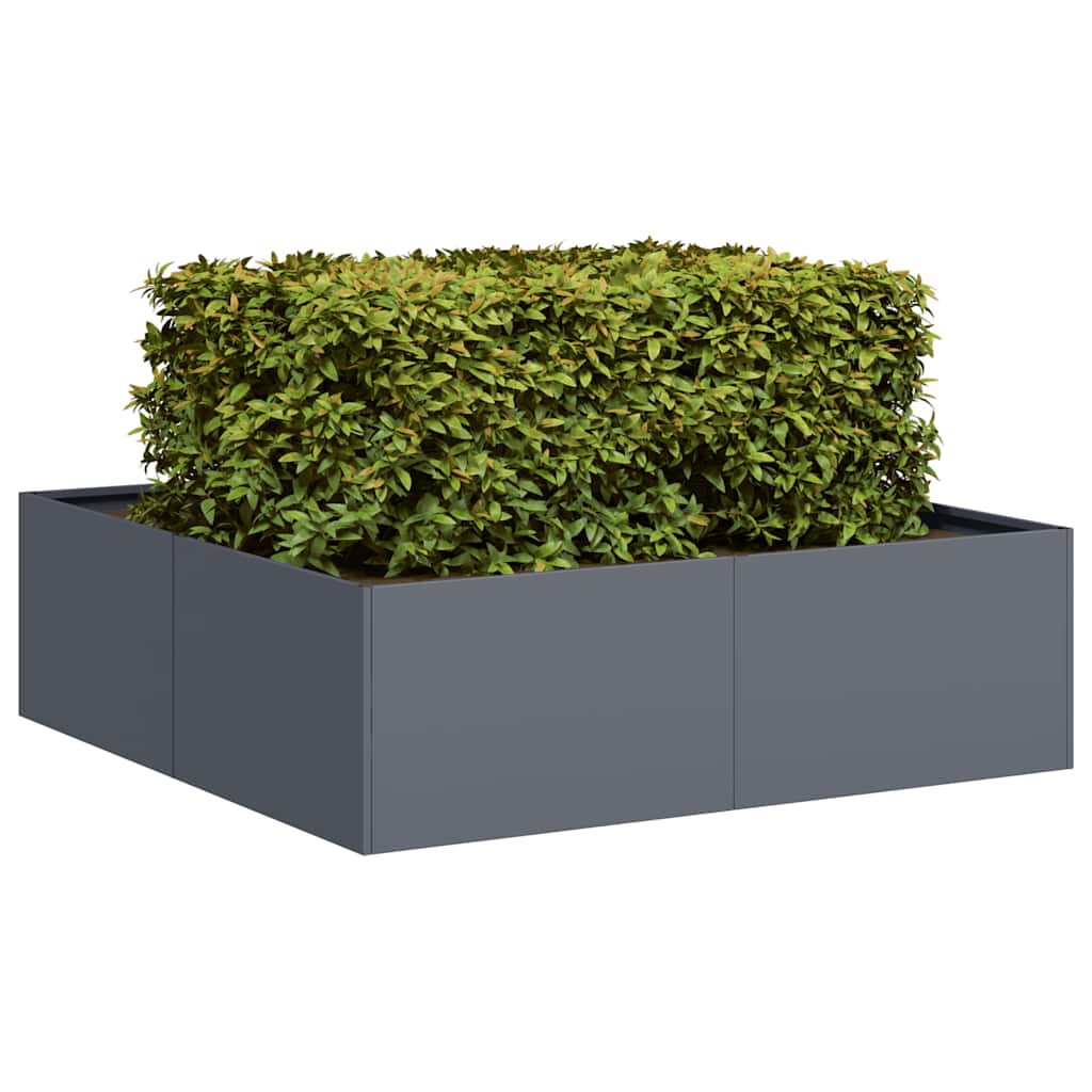 Jardinera Acero Gris Antracita 100x100x30 Cm_1