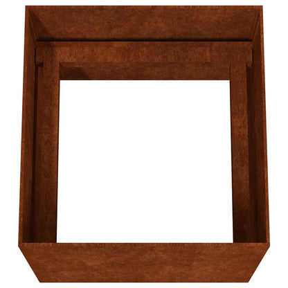 Jardinera De Acero Corten 40x41x40 Cm_3