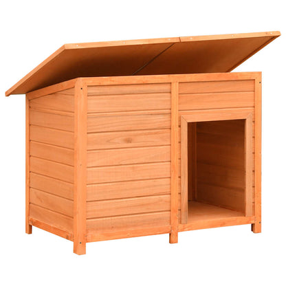 Caseta Para Perros Madera Maciza Pino Y Abeto 120x77x86 Cm_3