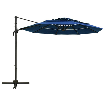 Vidaxl Sombrilla Jardín De 4 Niveles Palo Aluminio Azul Celeste 3x3 Cm_1