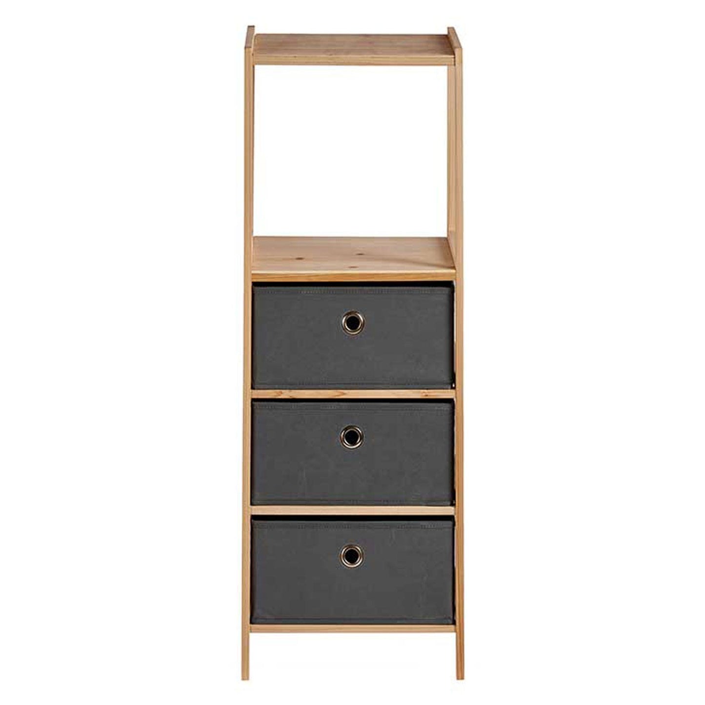 Estantería 2 Baldas + 3 Cajones Gris - Colección Kipit_2