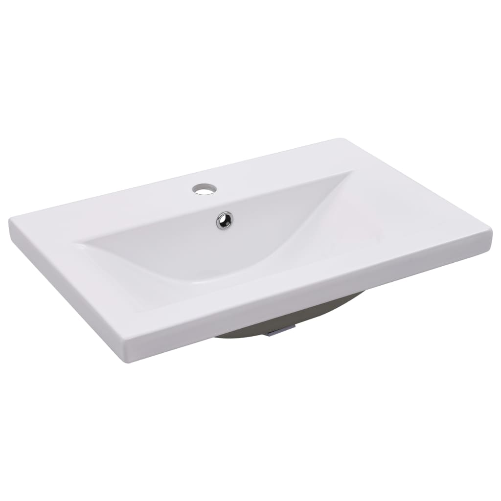 Juego De Muebles De Baño Madera De Ingeniería Blanco Brillo / Vetonek_1