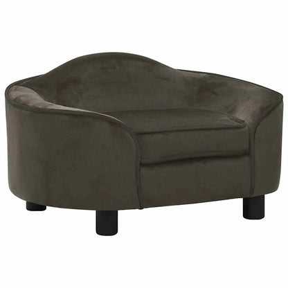 Vidaxl Sofá Para Perros Felpa Gris Oscuro 67x47x36 Cm_0
