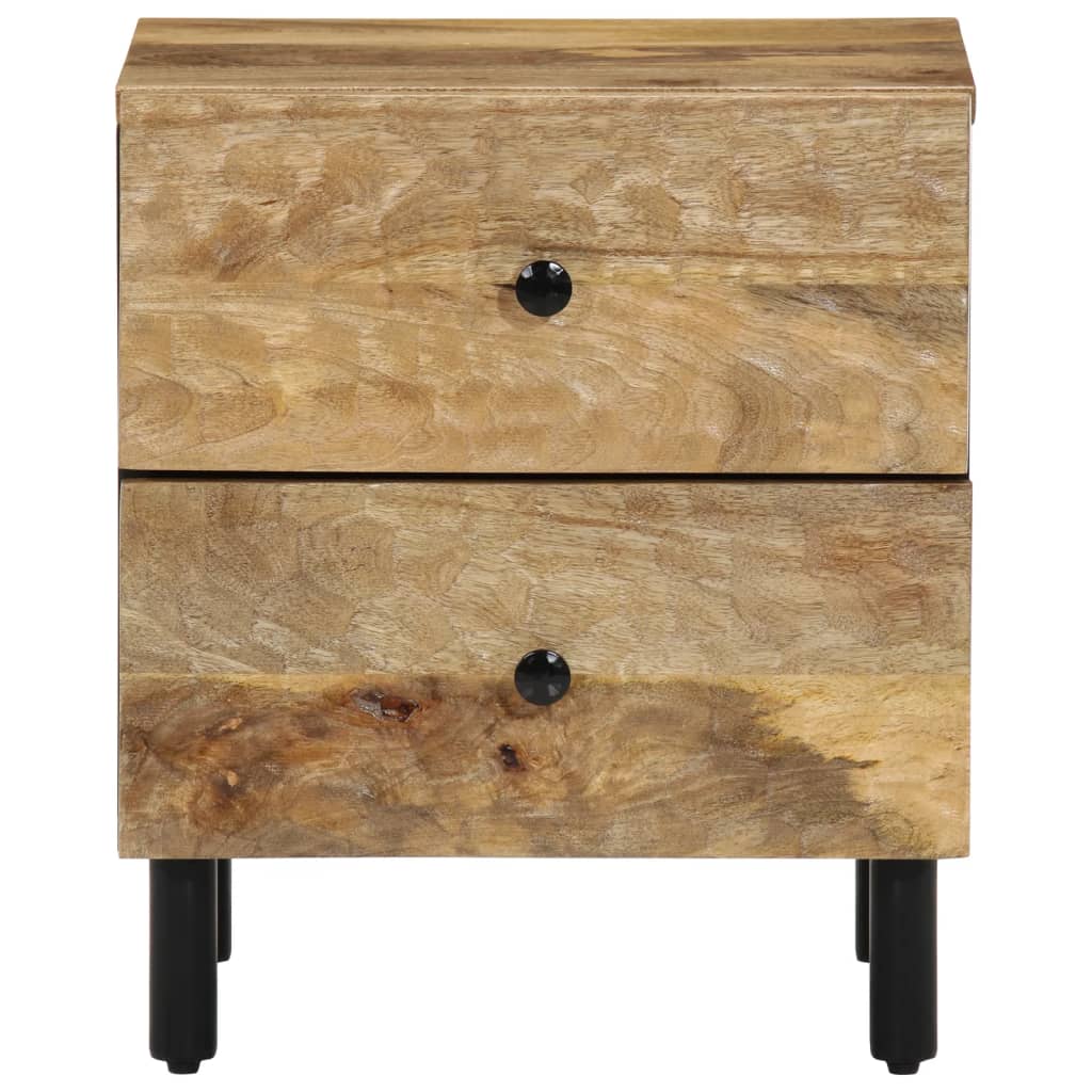 Mesitas De Noche 2 Uds Madera Maciza De Mango 40x33x46 Cm_2