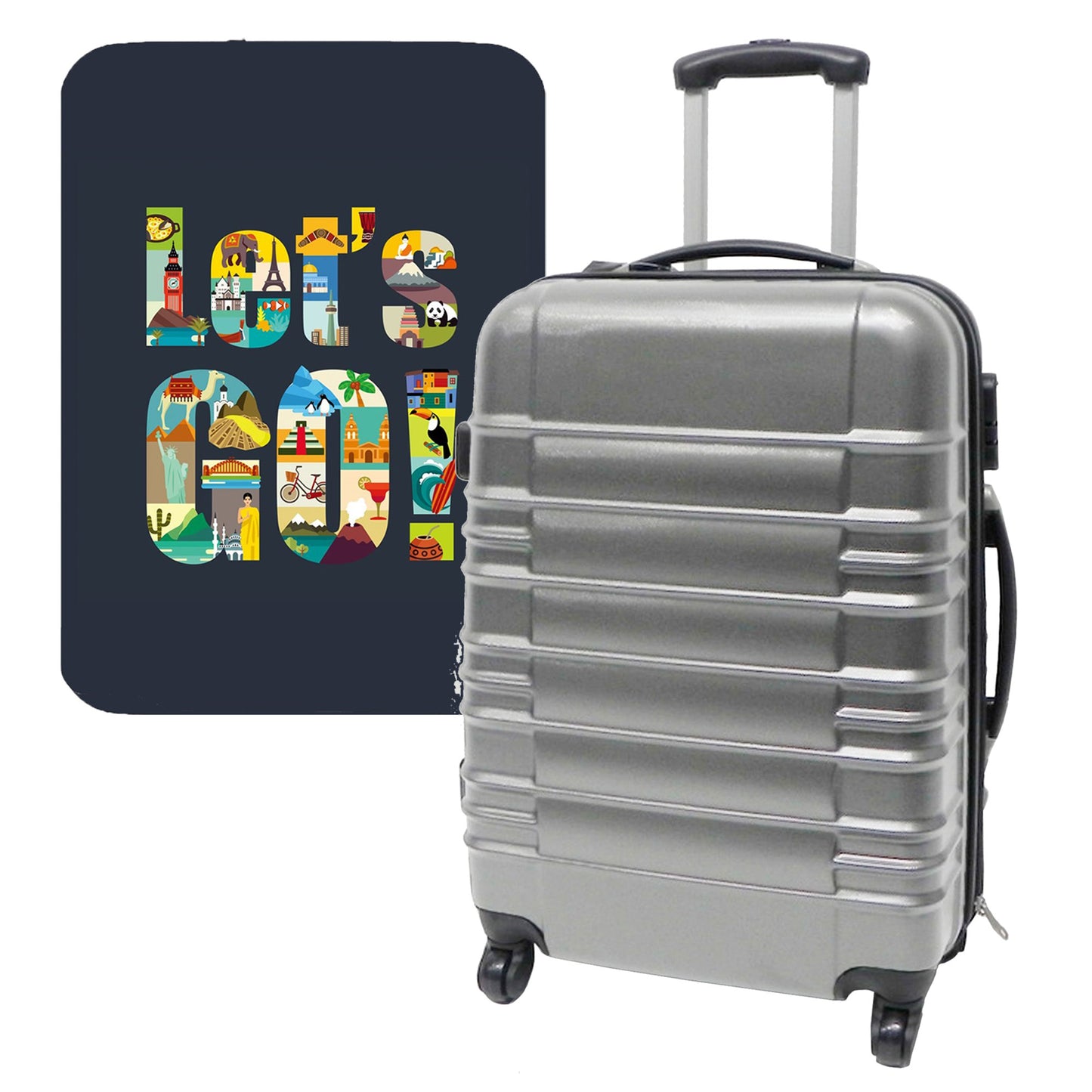 Set De Maleta 64x45x28cm Con Funda Protectora'let's Go'_0