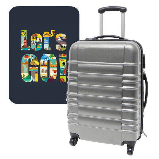 Set De Maleta 64x45x28cm Con Funda Protectora'let's Go'_0