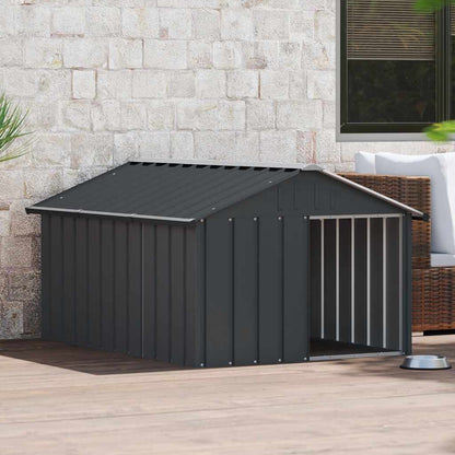 Casa Perros Acero Galvanizado Gris Antracita 116,5x153x81,5 Cm_2