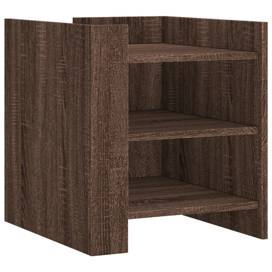 Mesita De Noche Madera De Ingeniería Roble Marrón 45x50x50 Cm_0