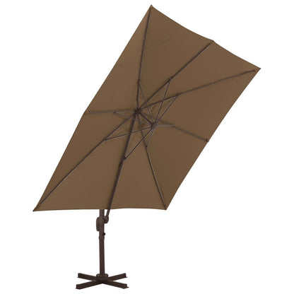 Vidaxl Sombrilla De Jardín Con Base Portátil Gris Taupe_3