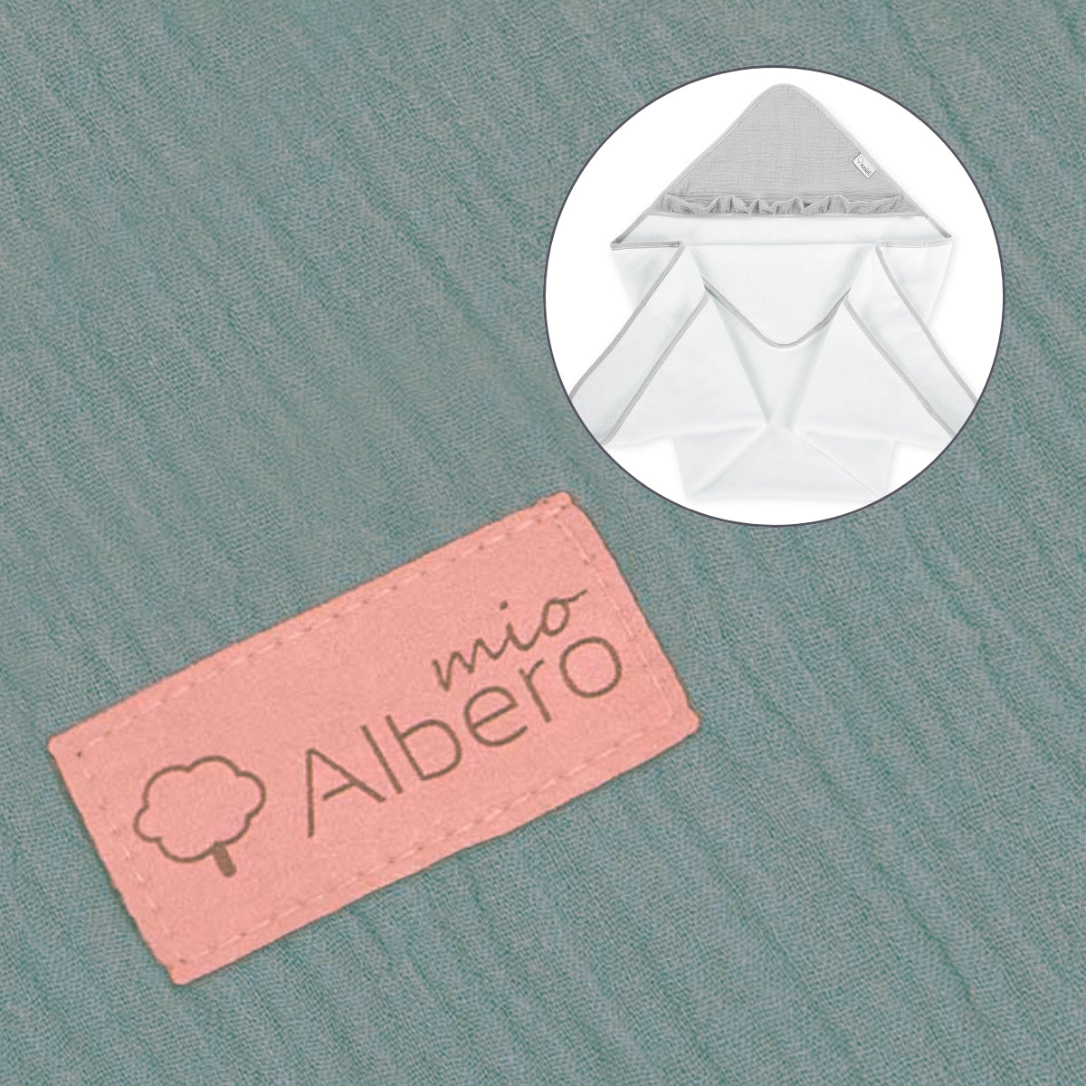 Maxicapa De Baño Para Bebés Cotton Color Salvia_1