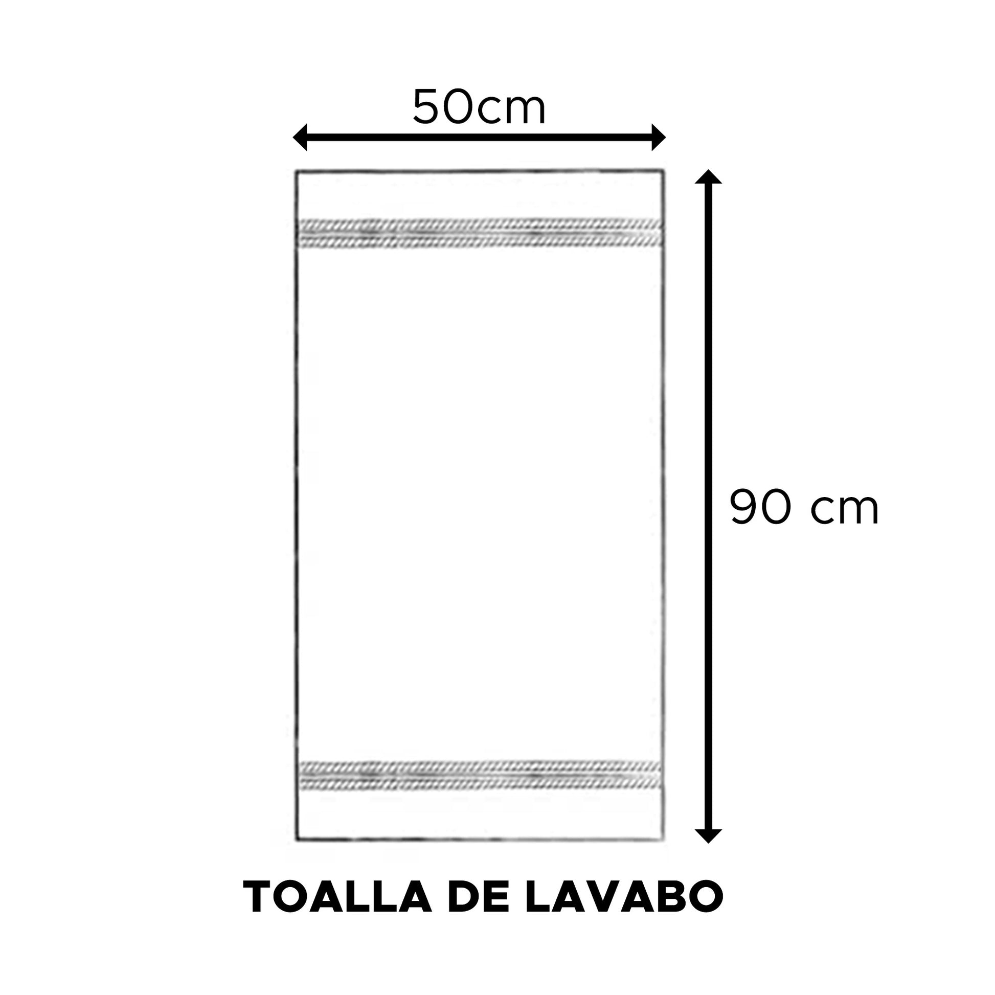 Toalla De Lavabo 100% Algodón Topo 50x90 Cm._2