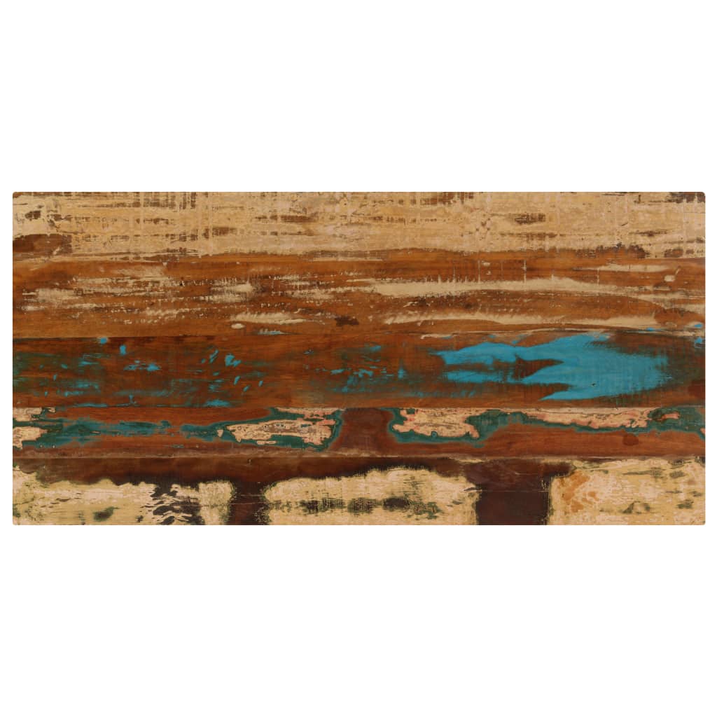 Mesa De Centro De Madera Maciza Reciclada Y Acero 100x50x35 Cm_2