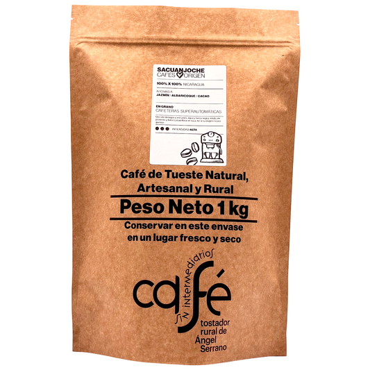 Cafe Sin Intermediarios Café Nicaragua Sacuanjoche En Grano Para Superautomática 1 Kg_0