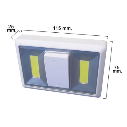 Linterna / Luces Led Para Pared / Armario A Pilas (4 Aaa) 250 Lumenes (fijación Mediante Pegatina, Iman O Tornillos)_0