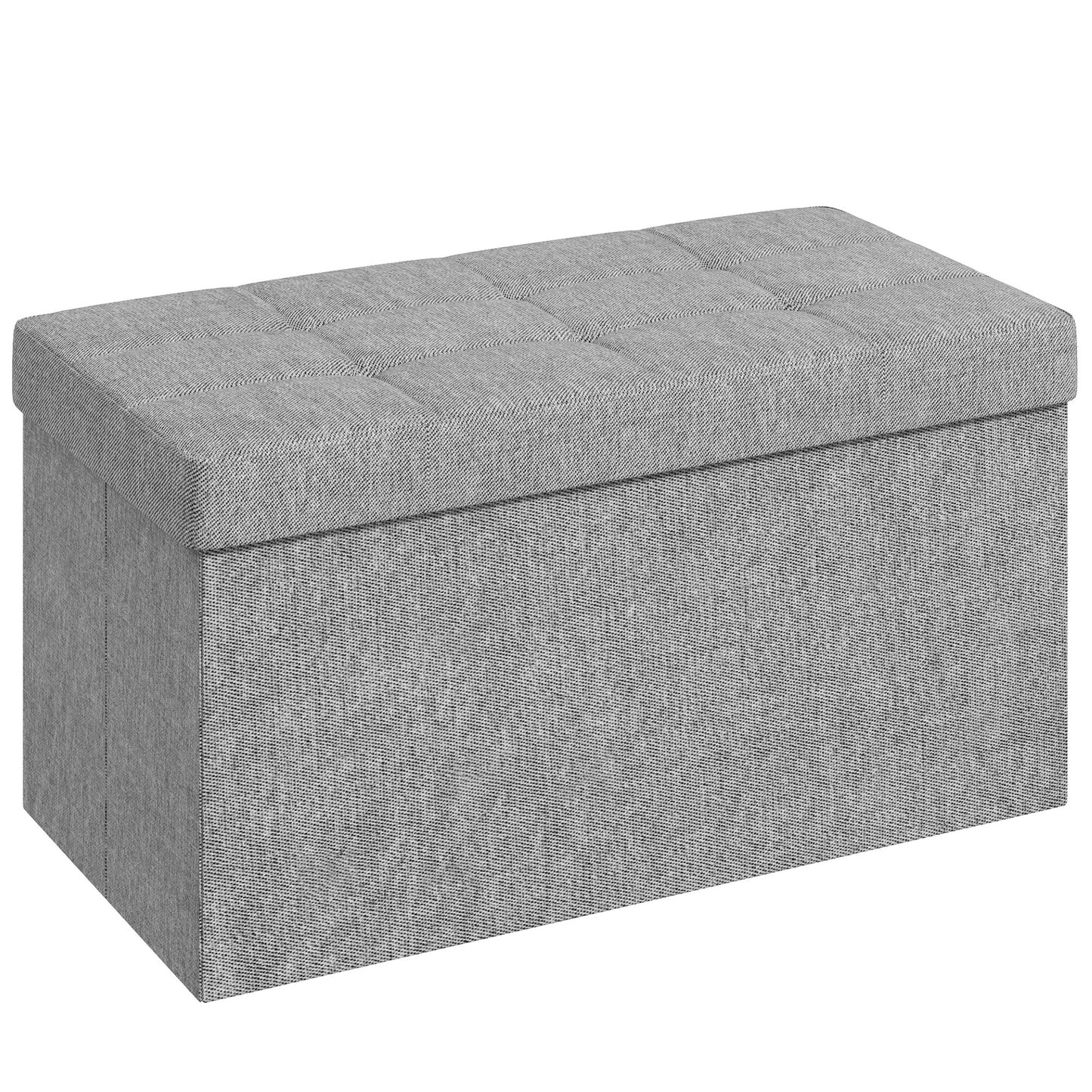 Homcom Baúl De Almacenaje Para Dormitorio 84l 76x38x38 Cm Gris Claro_0