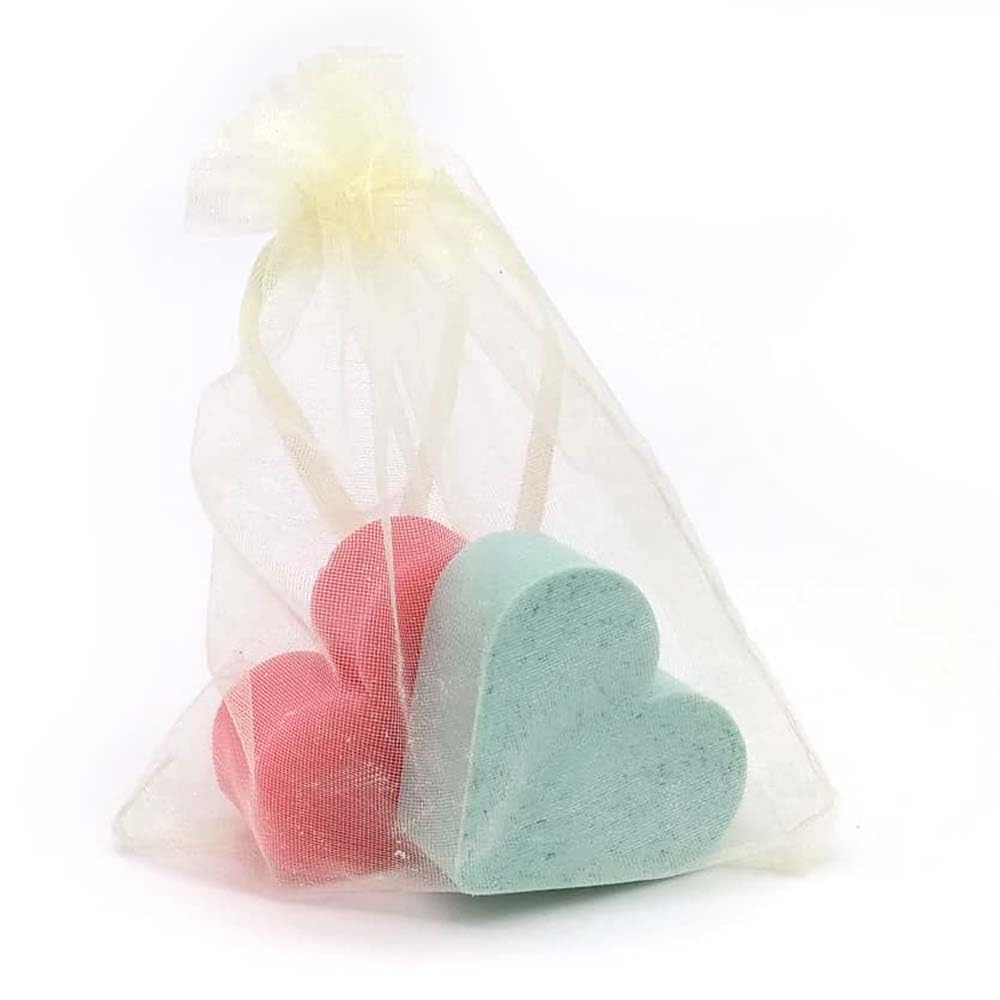 Bolsa De Organza Con 2 Jabones - Aroma Lavanda - Jabón De Glicerina Con Forma De Corazón - Detalle Para Invitados_4