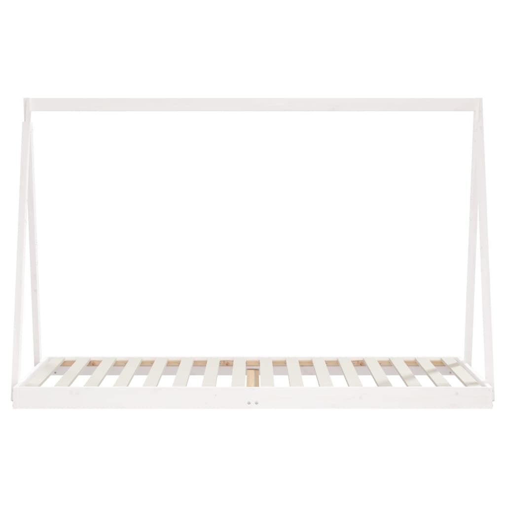 Vidaxl Estructura De Cama Para Niños Madera De Pino Blanco 90x200 Cm_3