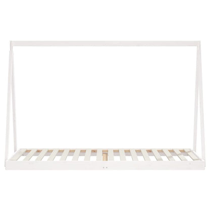 Vidaxl Estructura De Cama Para Niños Madera De Pino Blanco 90x200 Cm_3
