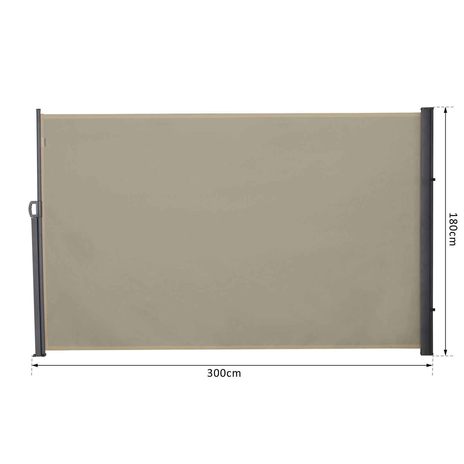 Outsunny Toldo Lateral Retráctil 180x300cm Protección Privacidad Solar Para_2