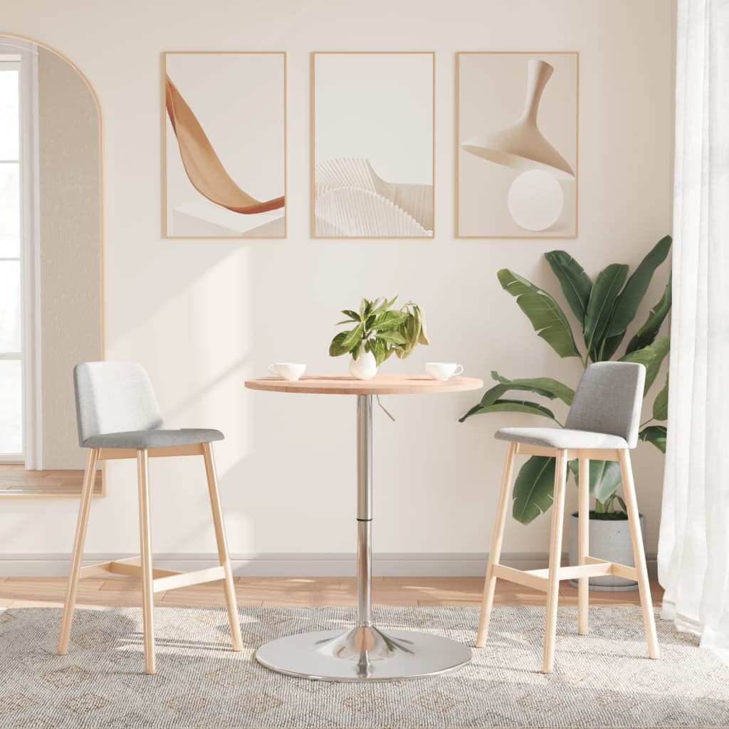 Mesa Alta De Madera Maciza De Haya Ø60x89,5 Cm_1