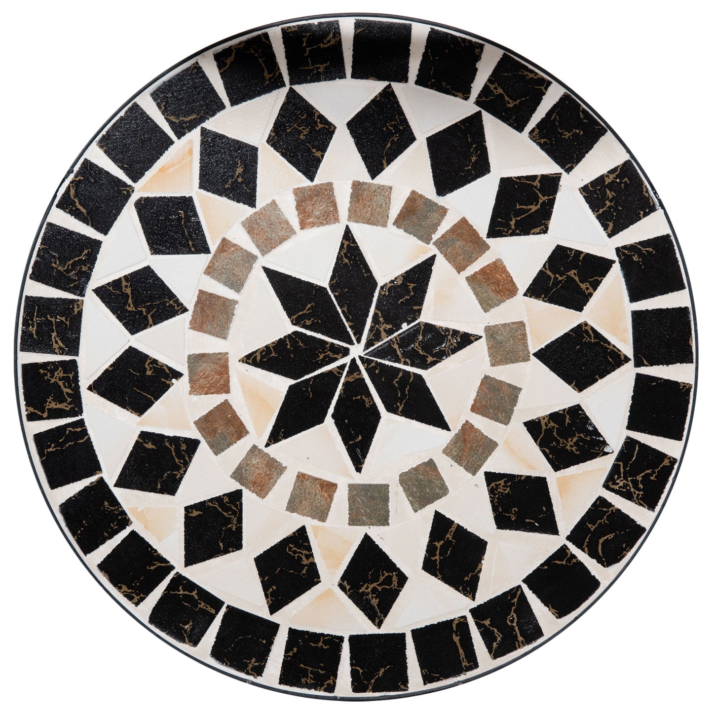 Outsunny Set De 2 Sillas De Jardín Plegables Con Mosaico Cerámico 40x50x92 Cm_3
