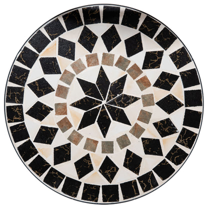 Outsunny Set De 2 Sillas De Jardín Plegables Con Mosaico Cerámico 40x50x92 Cm_3
