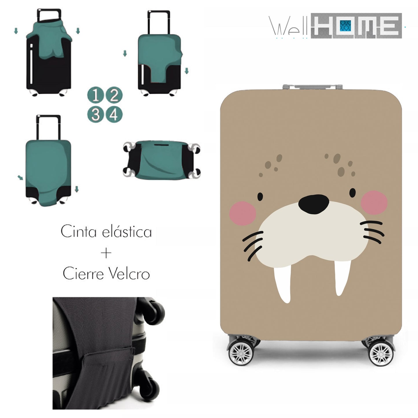 Set De 2 Maletas Trolleys Con Funda Protectora'believer'_2