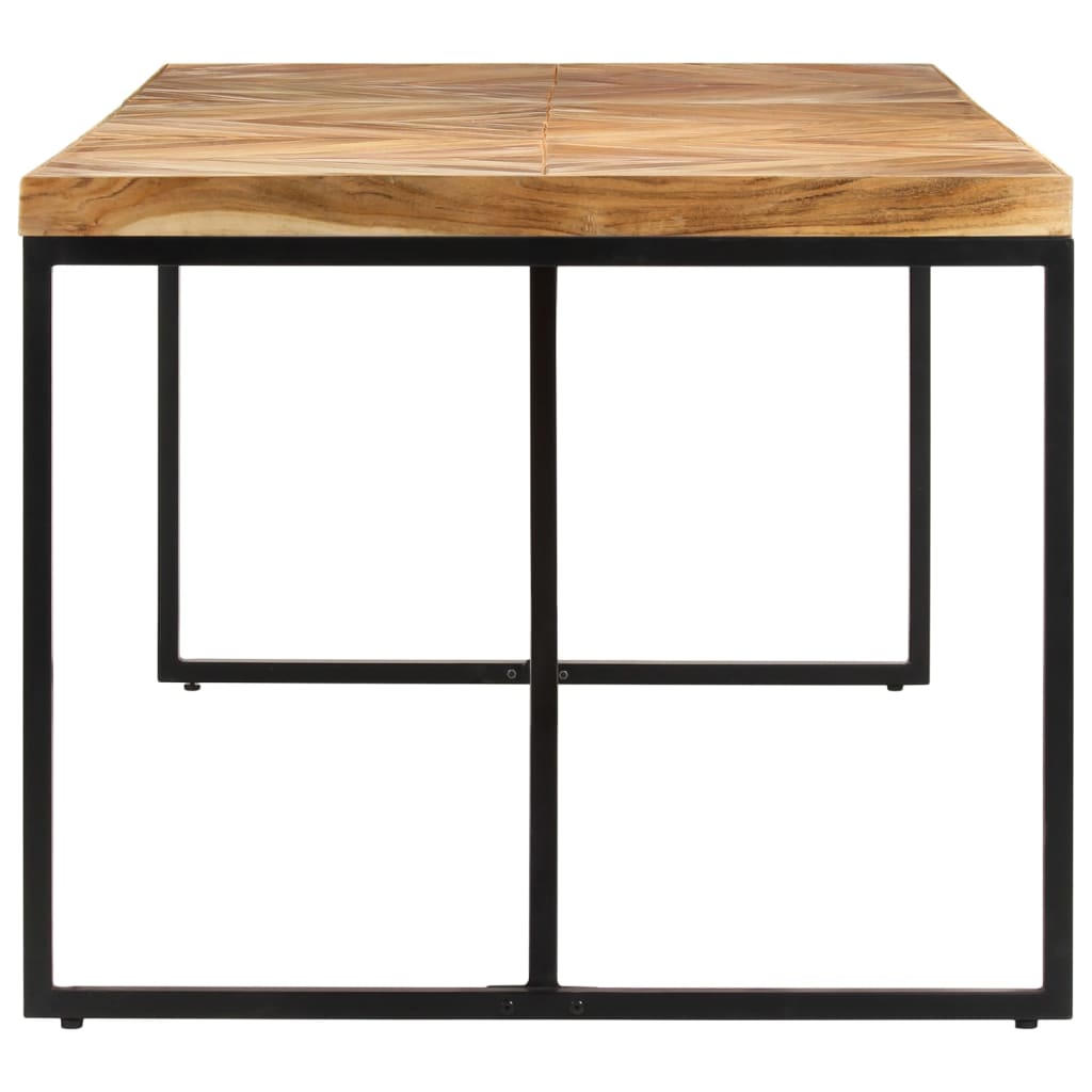 Mesa De Comedor De Madera Maciza De Acacia Y Mango 180x90x76 Cm_1