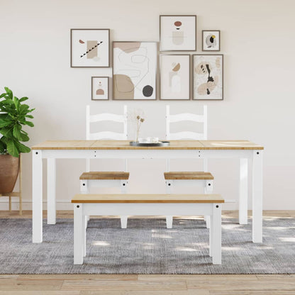 Mesa De Comedor Panama Madera Maciza Pino Blanco 180x90x75 Cm_1