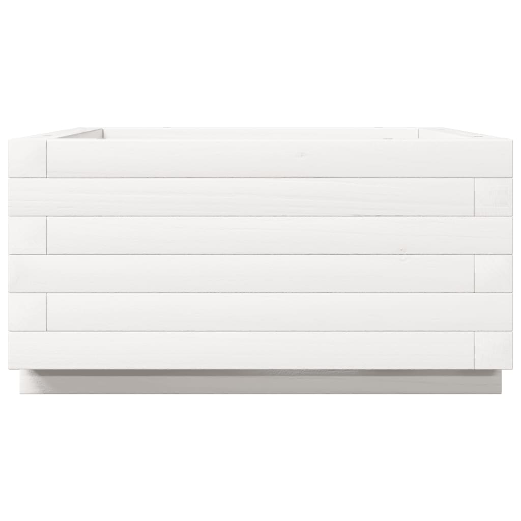 Jardinera De Madera Maciza De Pino Blanco 50x50x26,5 Cm_5