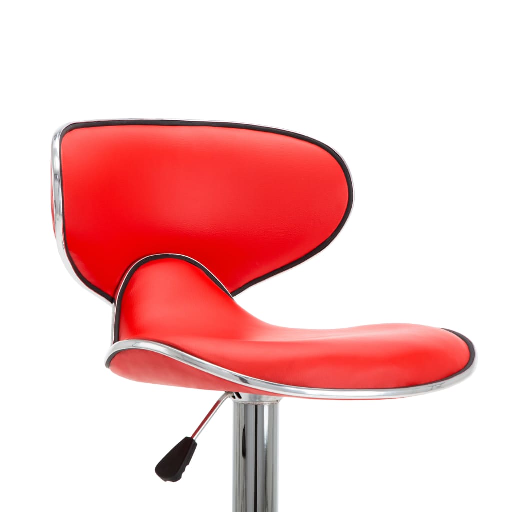 323645 Bar Stools 2 Pcs Red Faux Leather_5