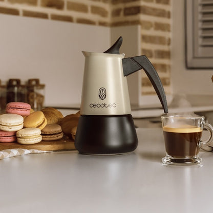 Cecotec Cafetera Italiana Piccolina 400 Green. 200ml, 4 Tazas De Café, Acero Inoxidable, Apta Todas Superficies, Filtro_2