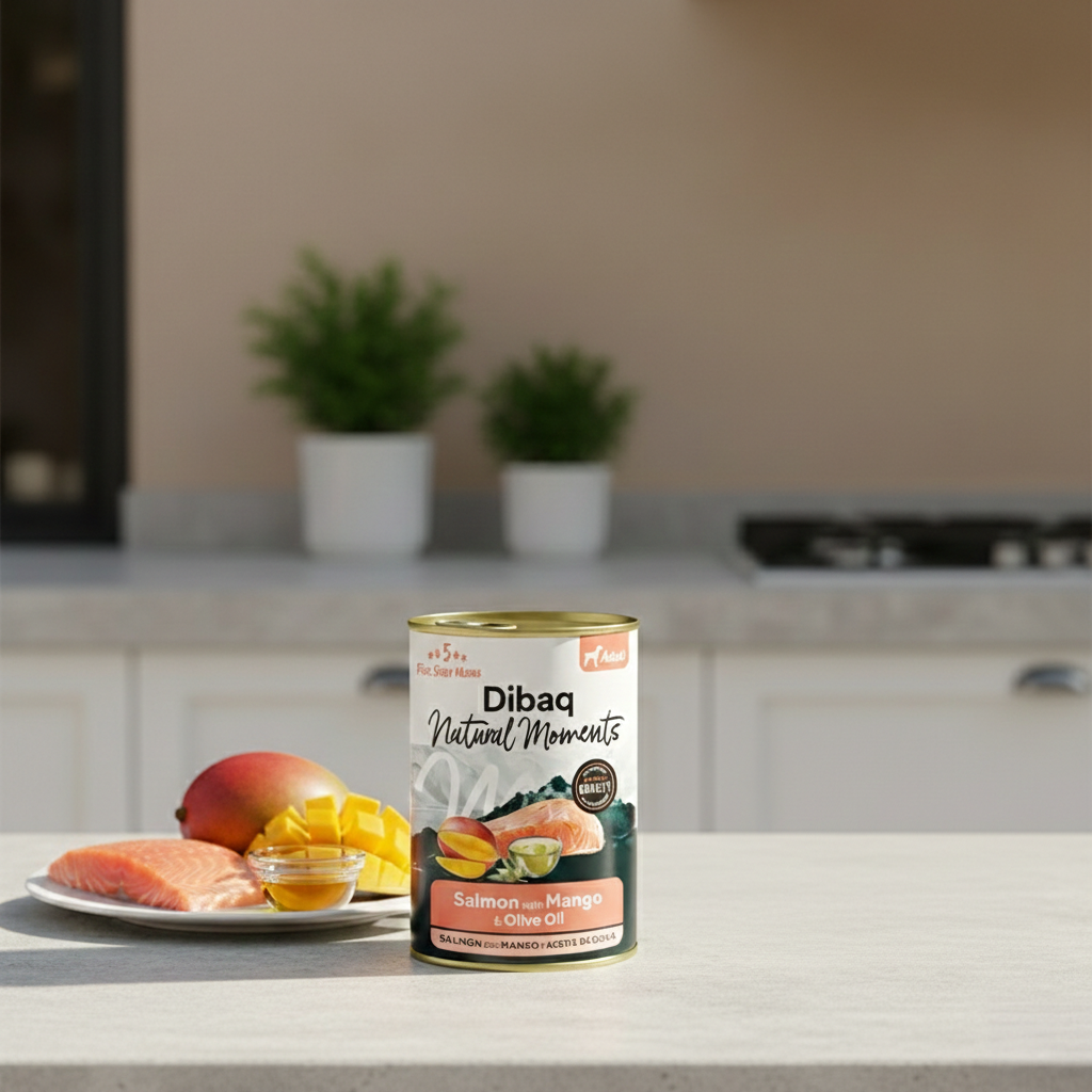 Dibaq Natural Moments Adulto Salmón Con Mango, 12 Latas X 380gr_3