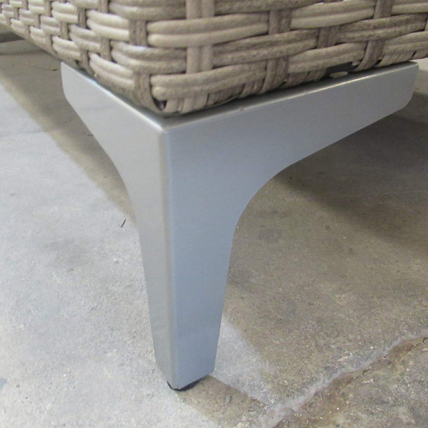 Outsunny Tumbona De Ratán Con Respaldo Ajustable 202x61x29-98 Cm Gris_4