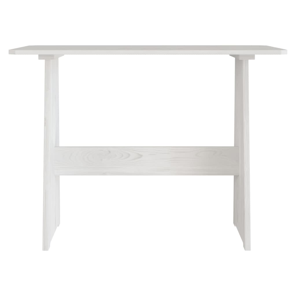 Mesa De Comedor Con Banco Reine Madera Maciza De Pino Blanco_4