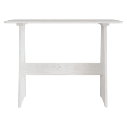 Mesa De Comedor Con Banco Reine Madera Maciza De Pino Blanco_4