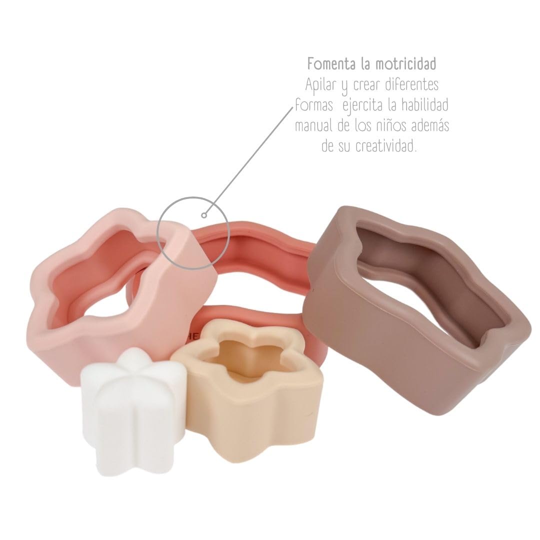 Estrella Apilable Sensorial Para Bebé De Silicona Orgánica Althea Living Multicolor_5