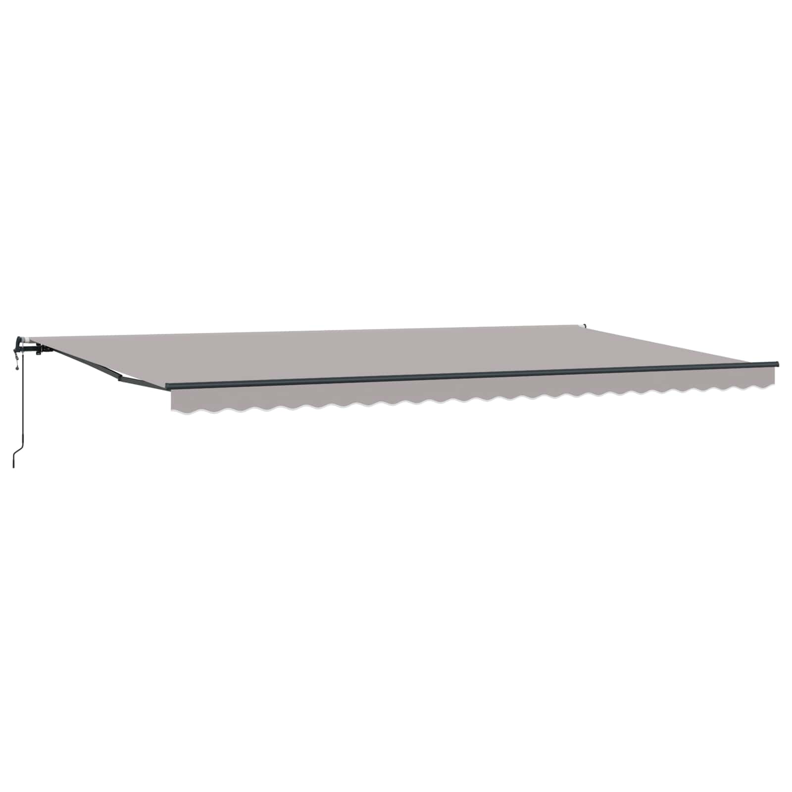 Toldo Retráctil Gris Claro 600 X 300 Cm Tela Y Aluminio_0