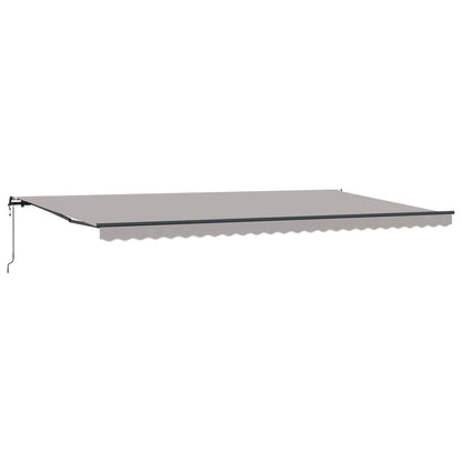 Toldo Retráctil Gris Claro 600 X 300 Cm Tela Y Aluminio_0