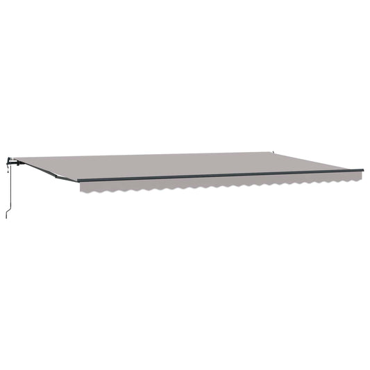 Toldo Retráctil Gris Claro 600 X 300 Cm Tela Y Aluminio_0