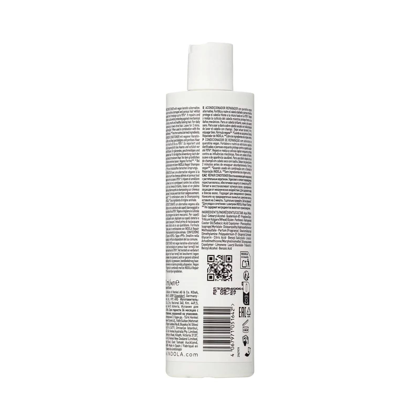 Indola Acondicionador Reparador Profesional Para Cabello Dañado 300ml_2