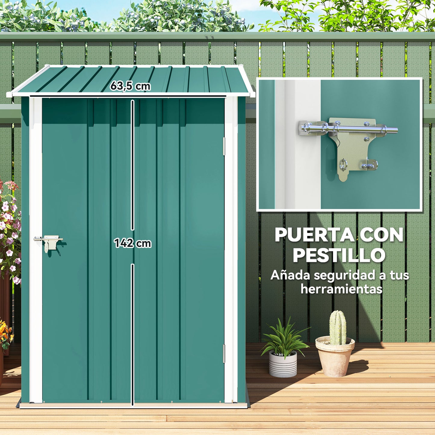 Outsunny Cobertizo De Jardín Exterior_4