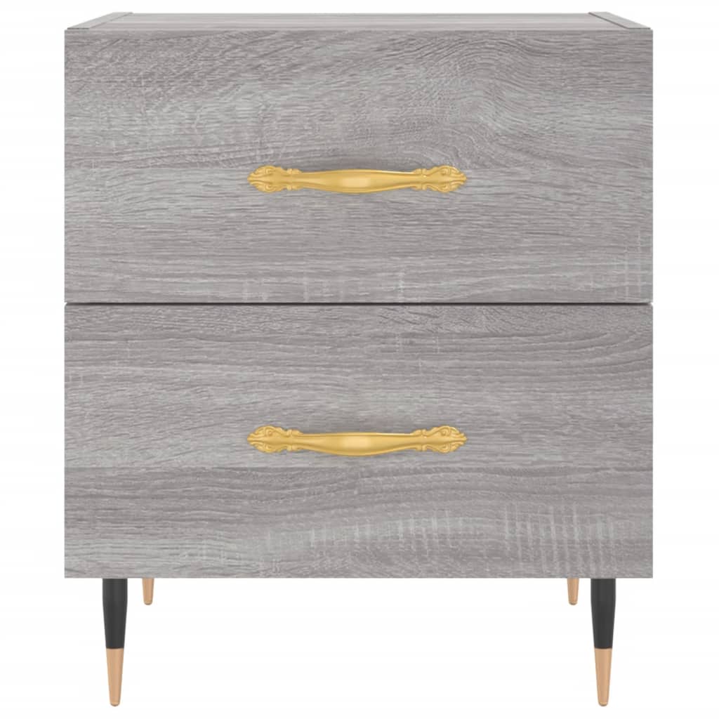 Mesita De Noche Madera De Ingeniería Gris Sonoma 40x35x47,5 Cm_4