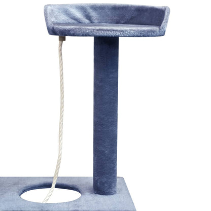 Vidaxl Rascador Para Gatos Poste Rascador De Sisal 150 Cm Azul Oscuro_3