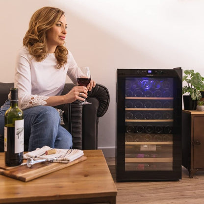 Vinoteca 36 Botellas Bolero Grandsommelier 36000 Black. 95 Litros, Temperatura Regulable, Sistema Compresor De Enfriamiento, Panel De Control Táctil_4