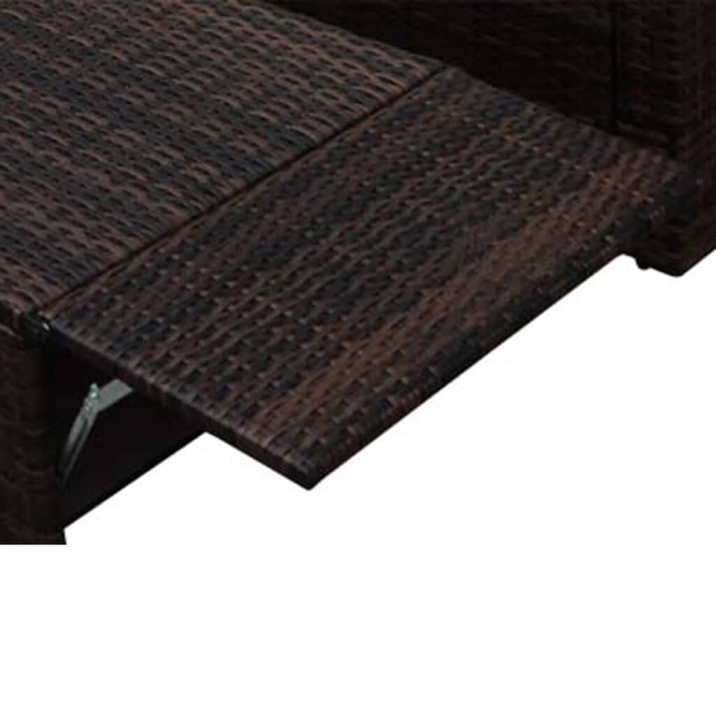 Vidaxl Set Muebles De Jardín 2 Piezas Y Cojines Ratán Sintético Marrón_4