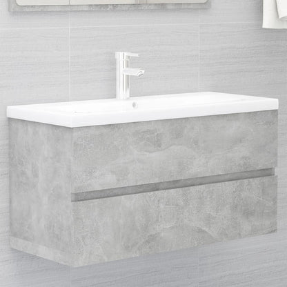 Mueble Con Lavabo Madera De Ingeniería Gris Hormigón_0