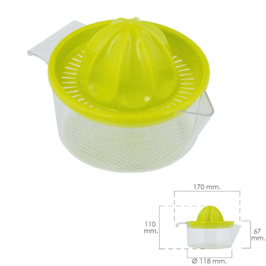 Exprimidor Zumo Manual Frutas Con Jarra Plástico Ø 12 X 11 Cm._0